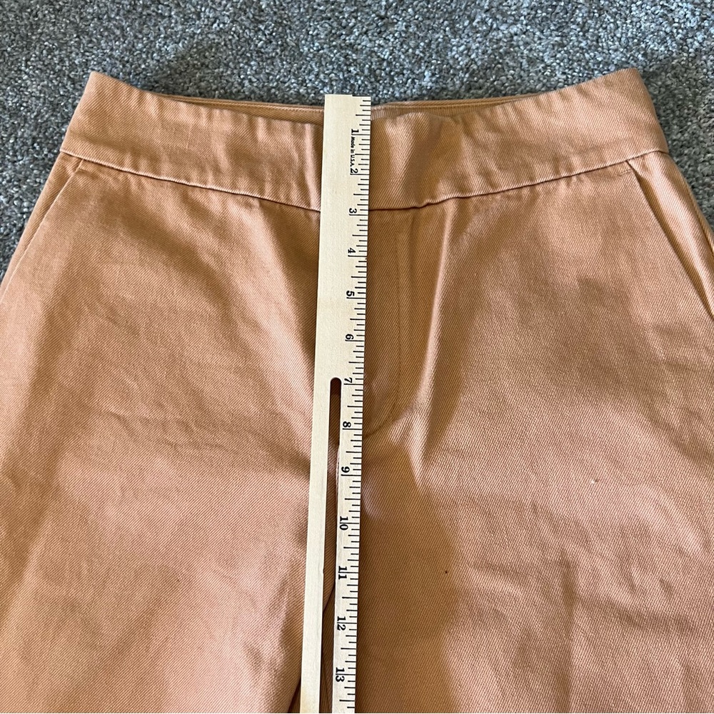 Club Monaco pants womens 4 orange high rise wide‎ leg cotton baddie coastal - Picture 12 of 15